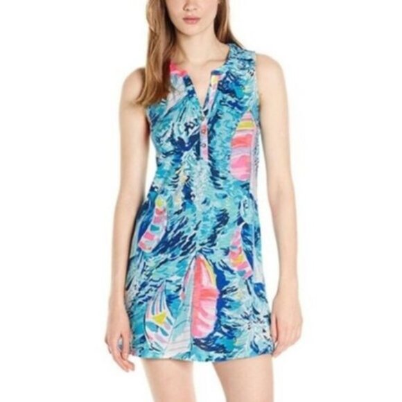Lilly Pulitzer Dresses & Skirts - Lilly Pulitzer Essie Dress Hey Bay Bay Sailboat Sleeveless Size Small H12860